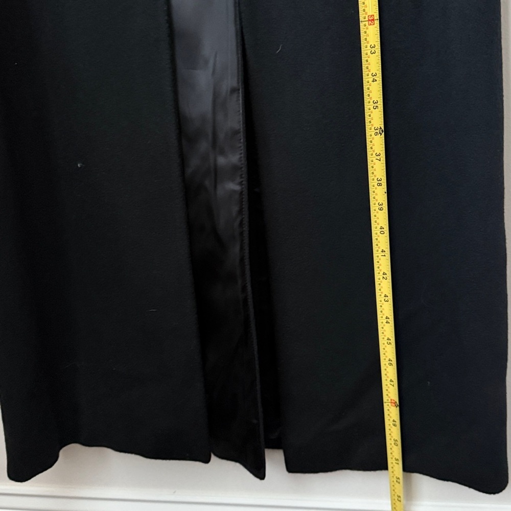 Vintage Saks Fifth Avenue Regency Pure Cashmere Elegant Black Long Coat Size 4 - Picture 8 of 14